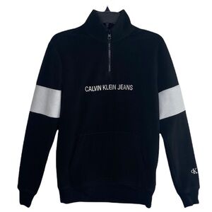 Calvin Klein Jeans Quarter Zip Long Sleeve Sweatshirt